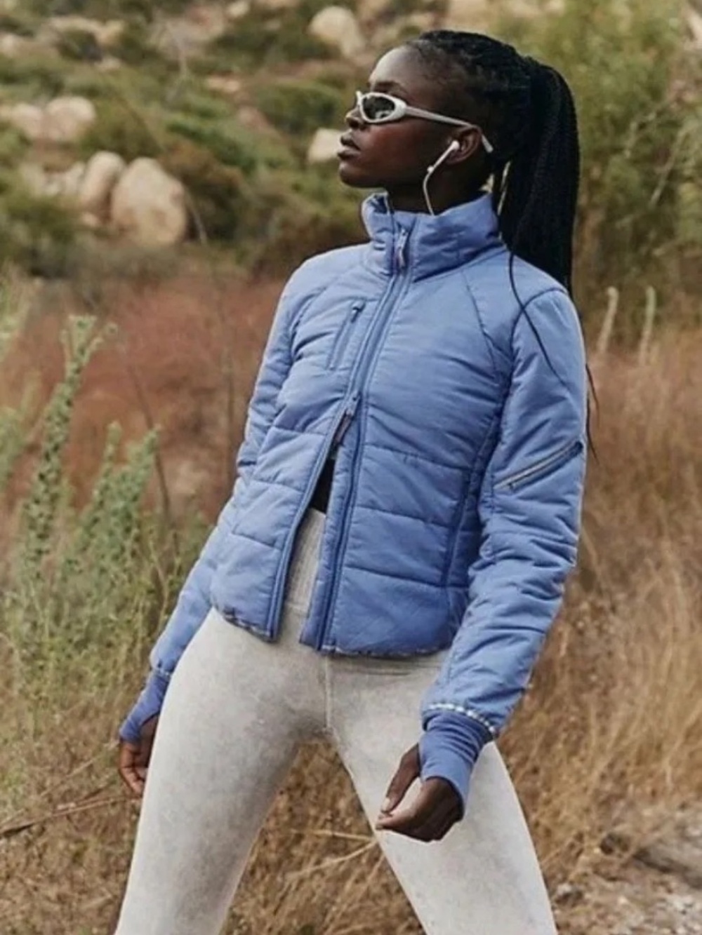 Free People Gathering Storm Run Puffer Jacket┆WedgeWood Blue┆M┆139